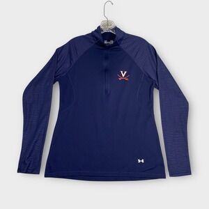 Under‎ Armour Heat Gear Virginia Cavaliers UVA 1/4 Zip Womens XL Semi-fitted